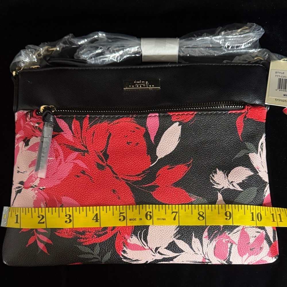 Trina Turk Black and Red Floral Crossbody Bag - Picture 7 of 10